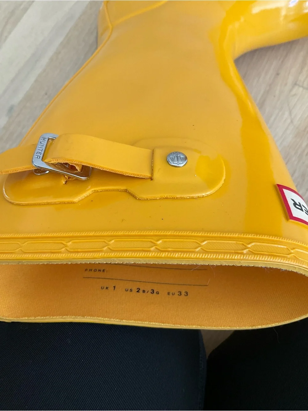 Hunter Kids Yellow Rain Boots